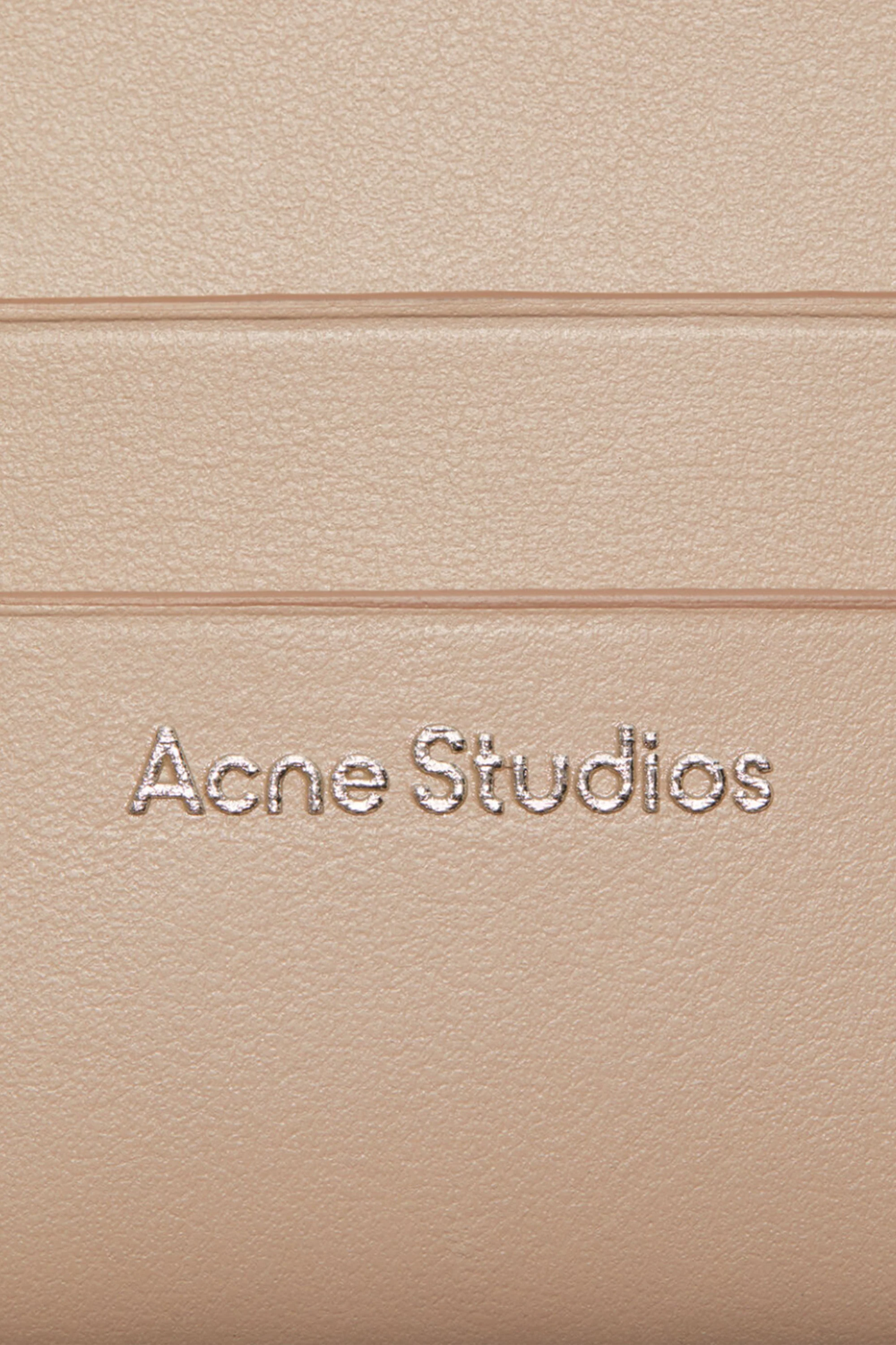 Leather Card Holder Taupe beige - Image 3