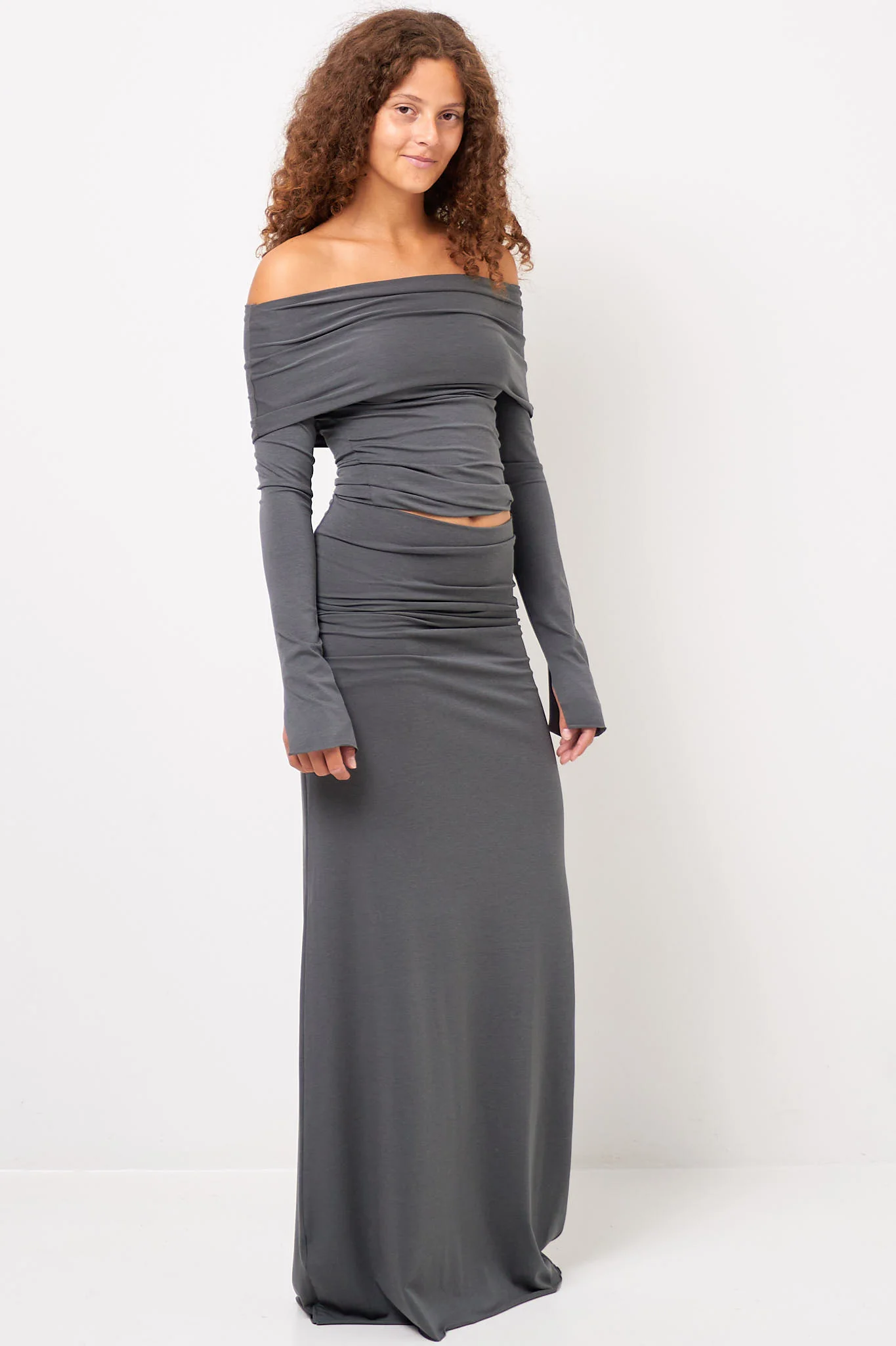 Long Skirt Dark Green - Image 2