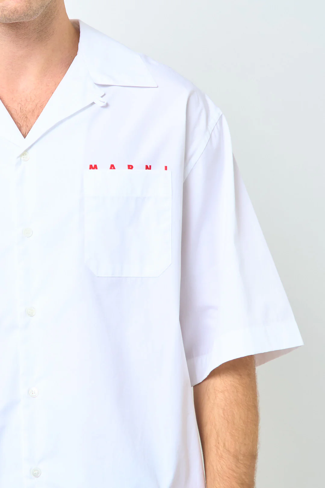 Logo Shirt Organic Poplin Lily White - Image 2