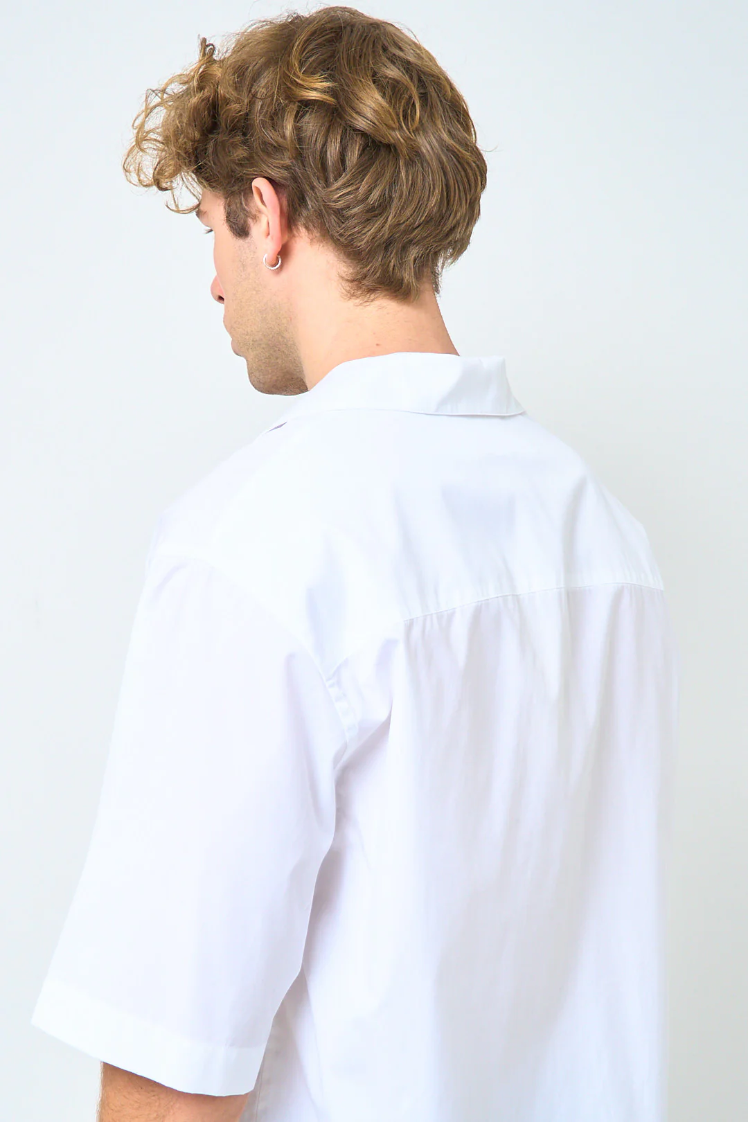 Logo Shirt Organic Poplin Lily White - Image 3