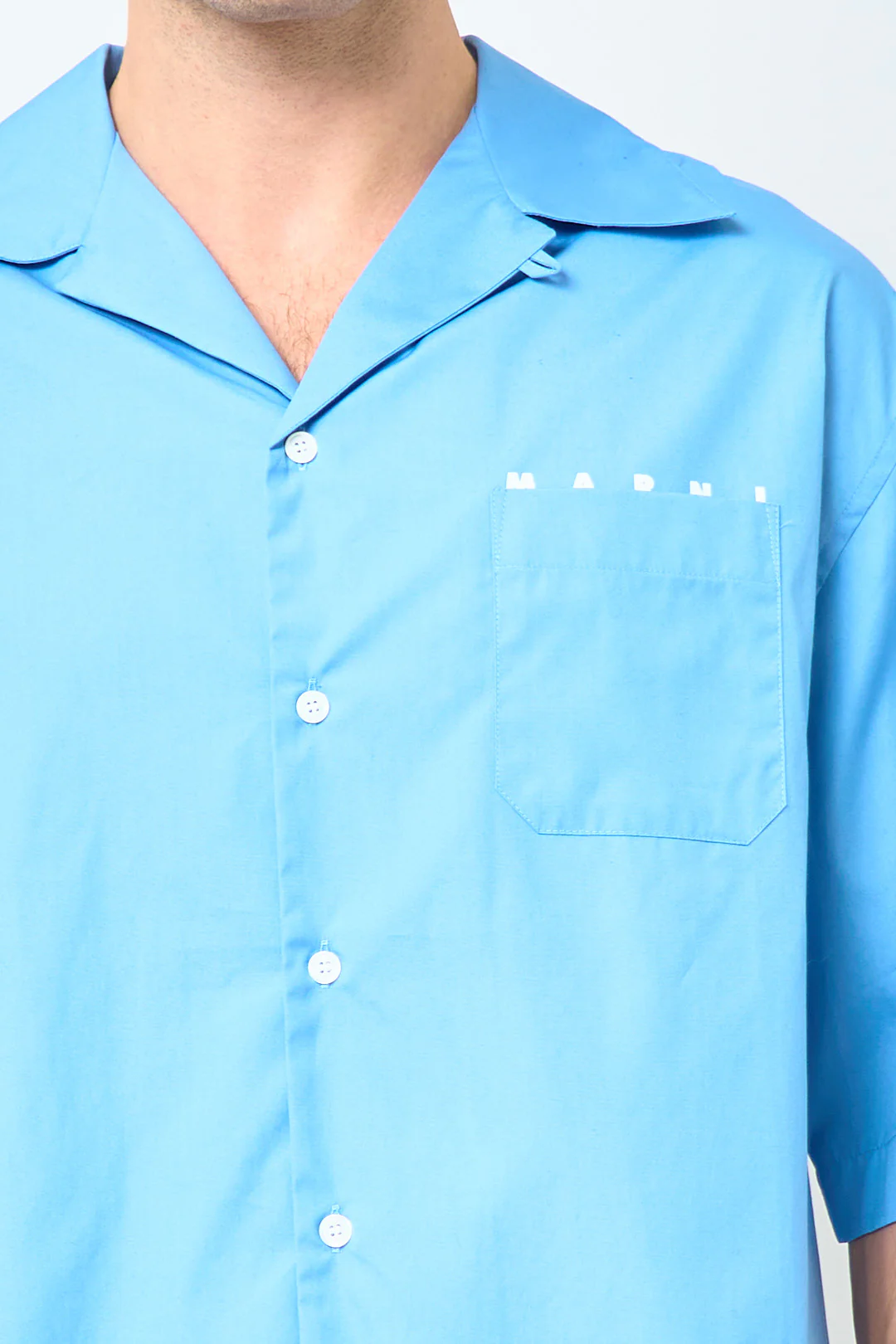 Logo Shirt Organic Poplin Sky - Image 2