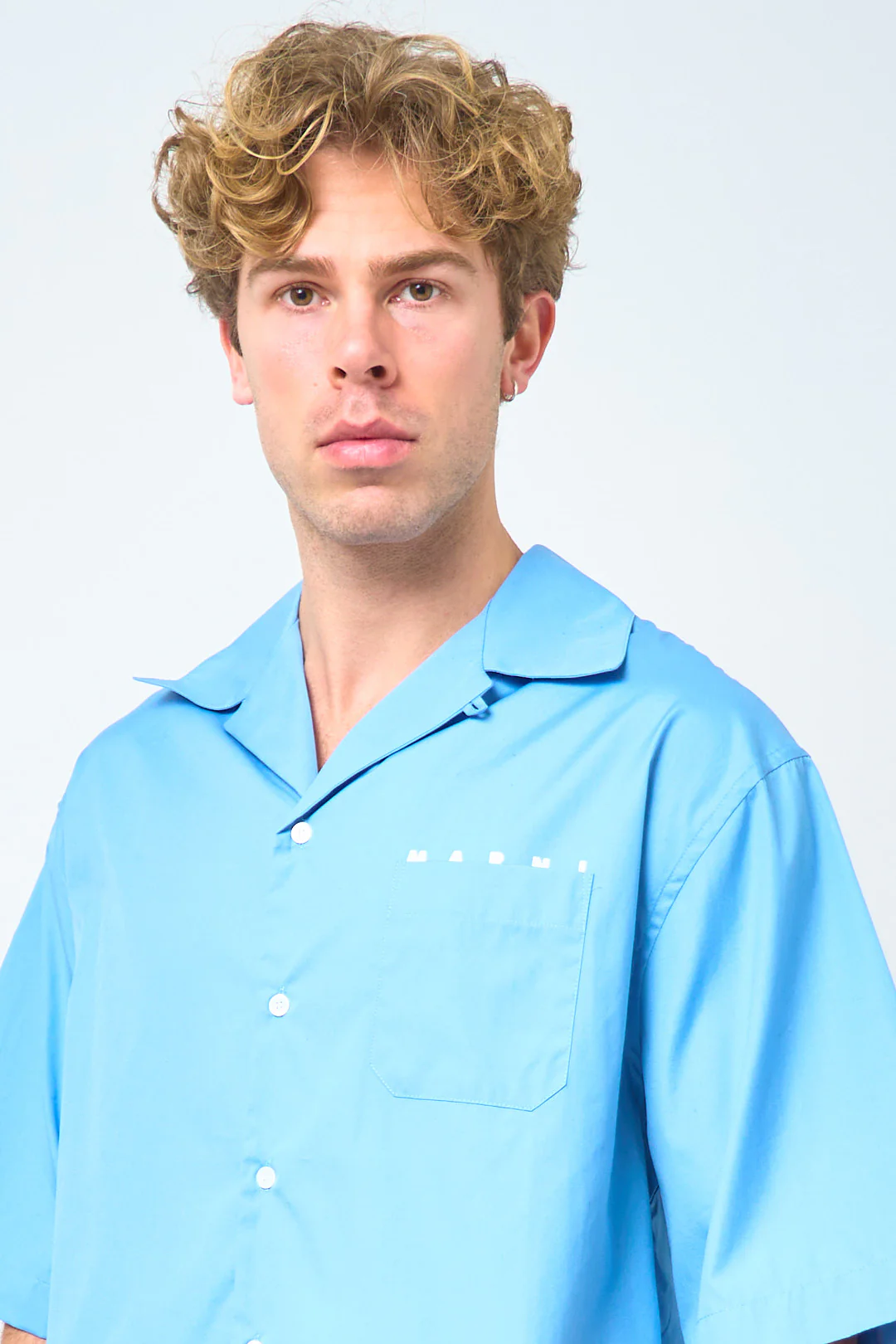 Logo Shirt Organic Poplin Sky - Image 5