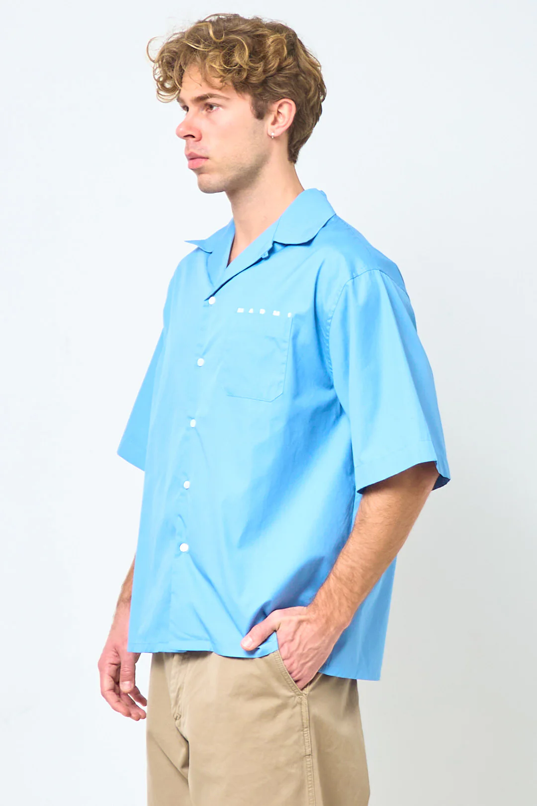 Logo Shirt Organic Poplin Sky - Image 6
