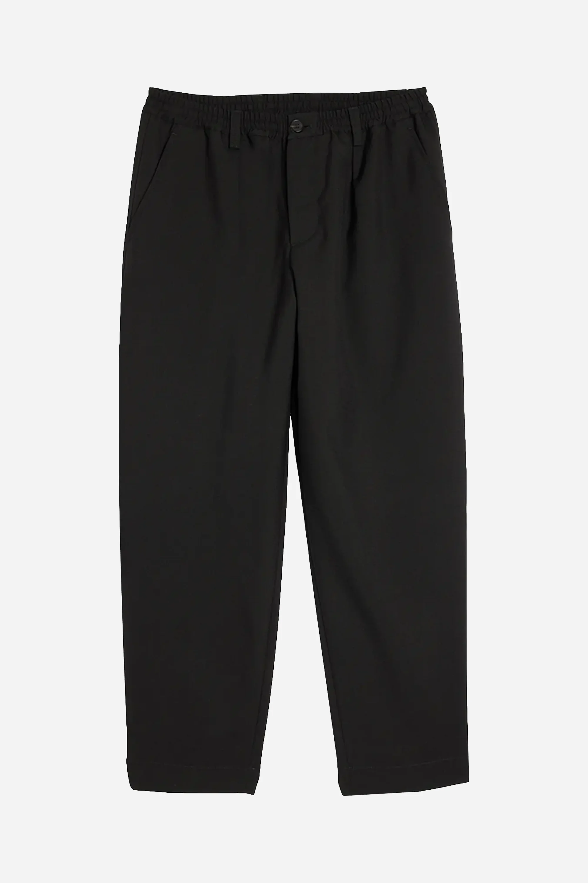 Tropical Wool Crop Pants Black