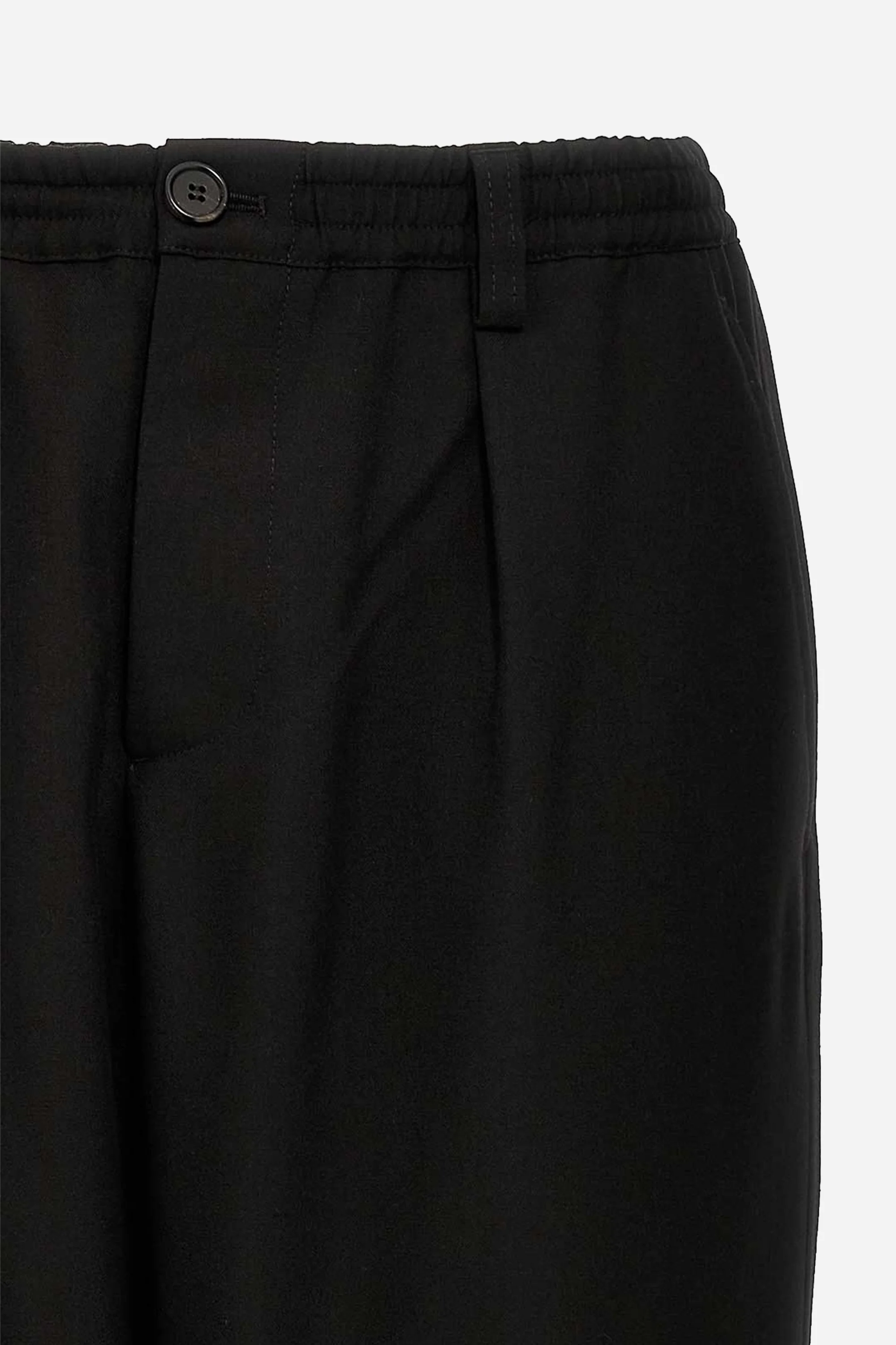 Tropical Wool Crop Pants Black - Image 2