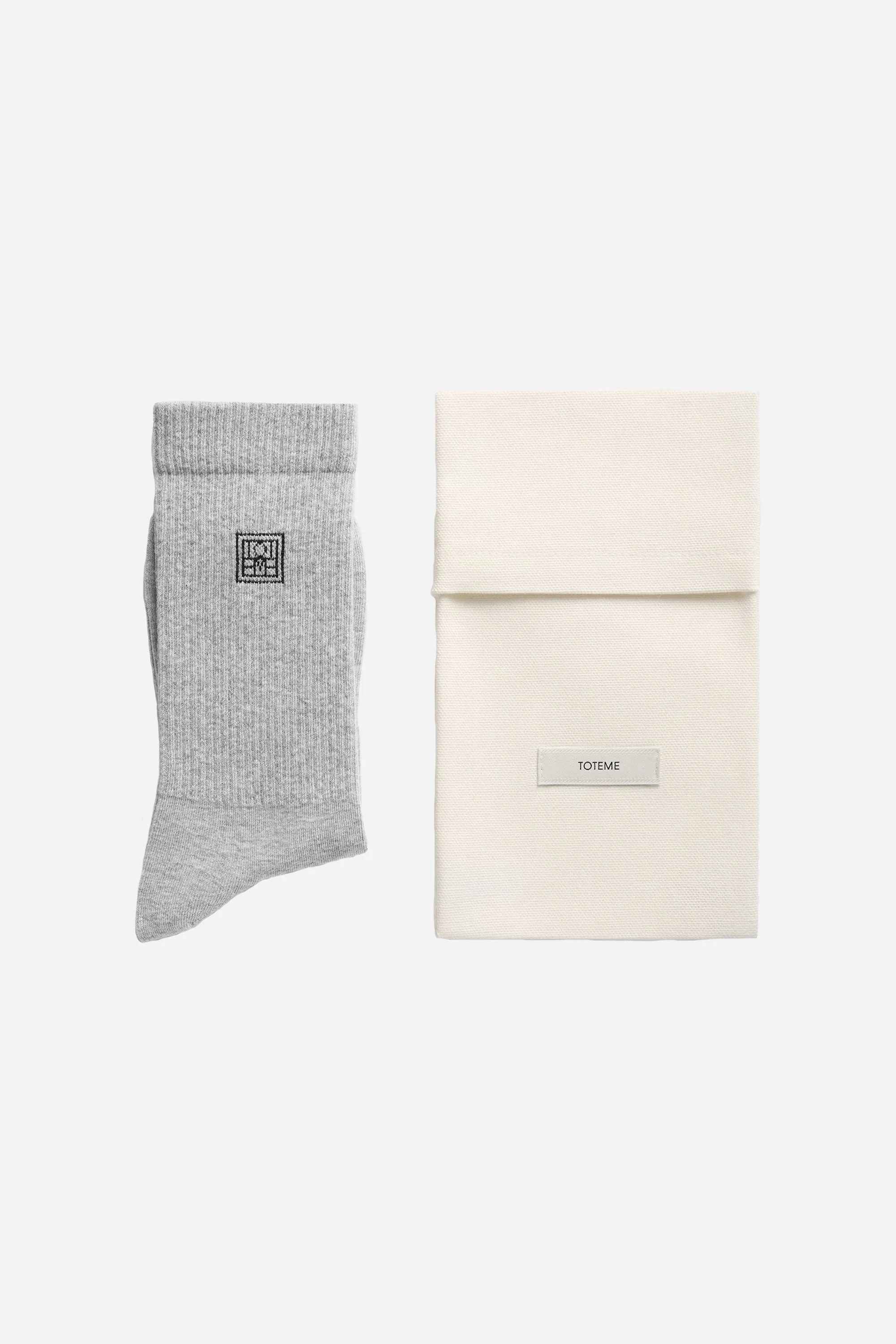 Monogram Socks Light Grey - Image 2