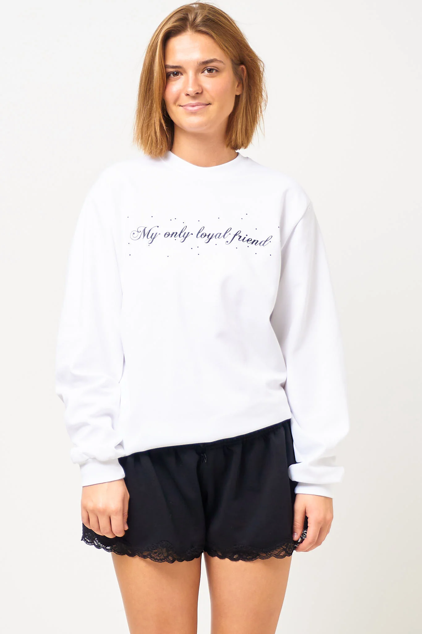 My Only Loyal Friend L/S T-Shirt White - Image 6