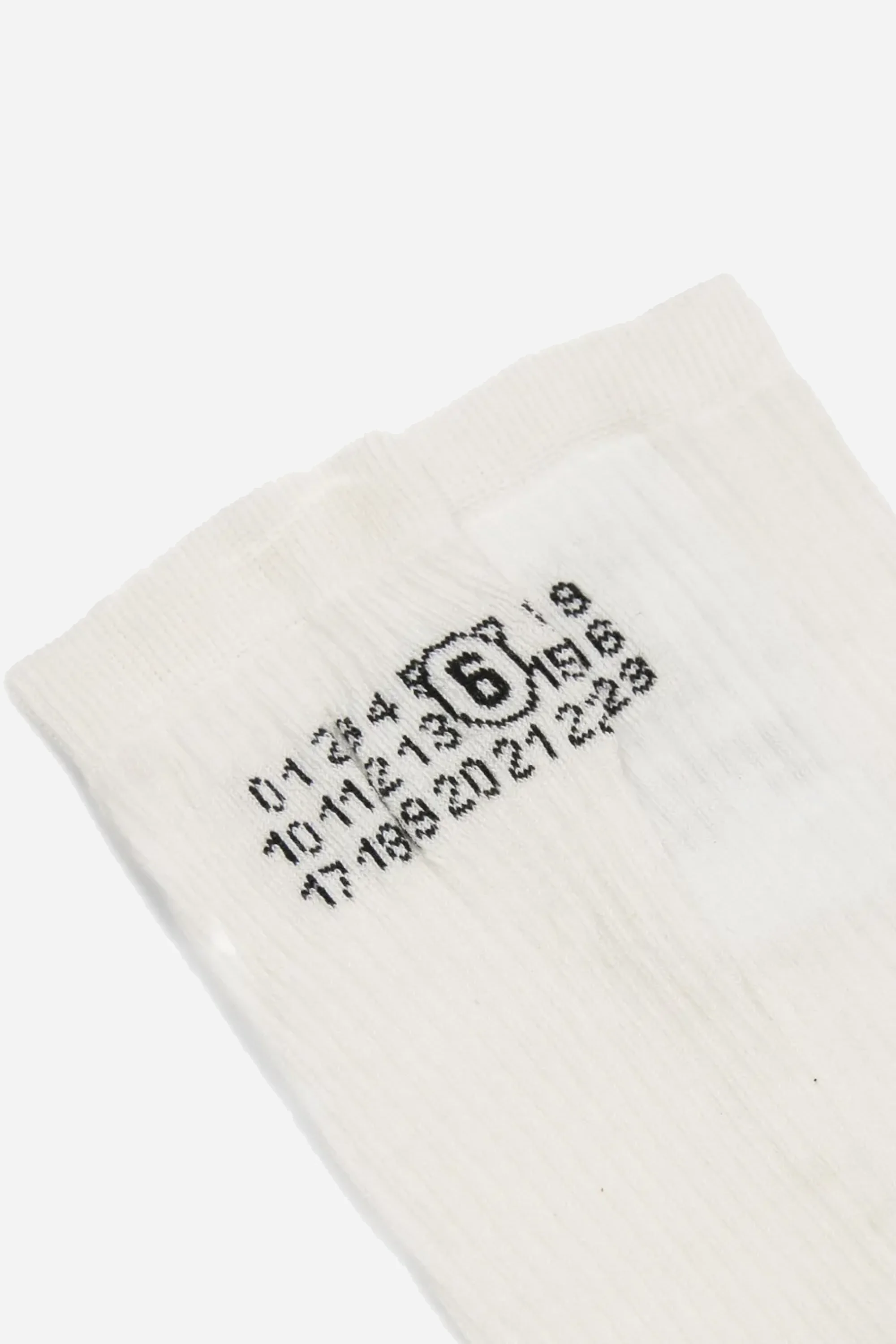 Numeric Ribbed Socks White - Image 2
