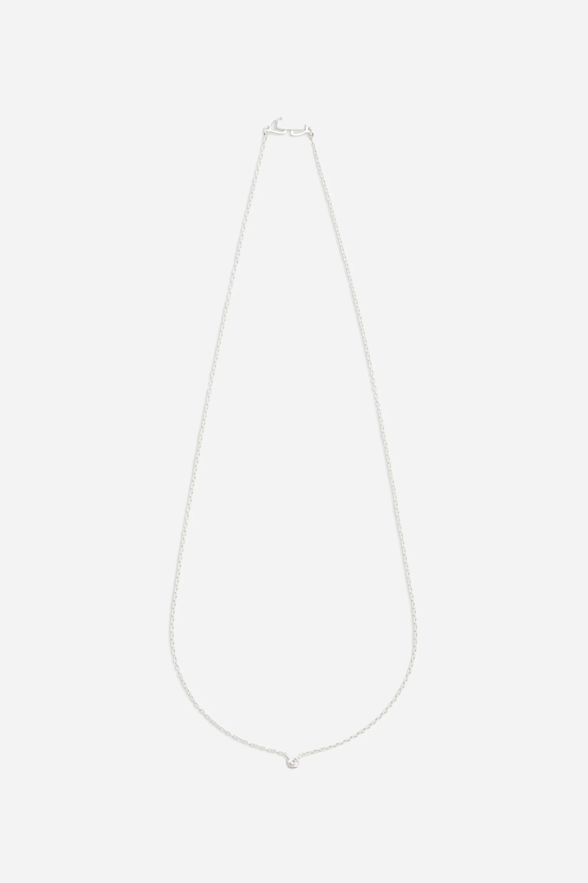Oda Floating Necklace Silver