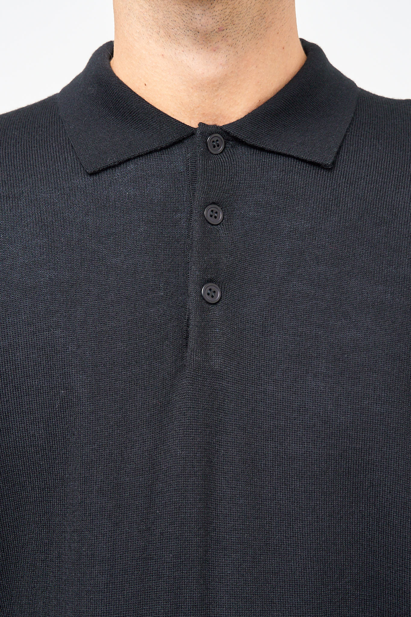 Otto Merino Polo Black - Image 3