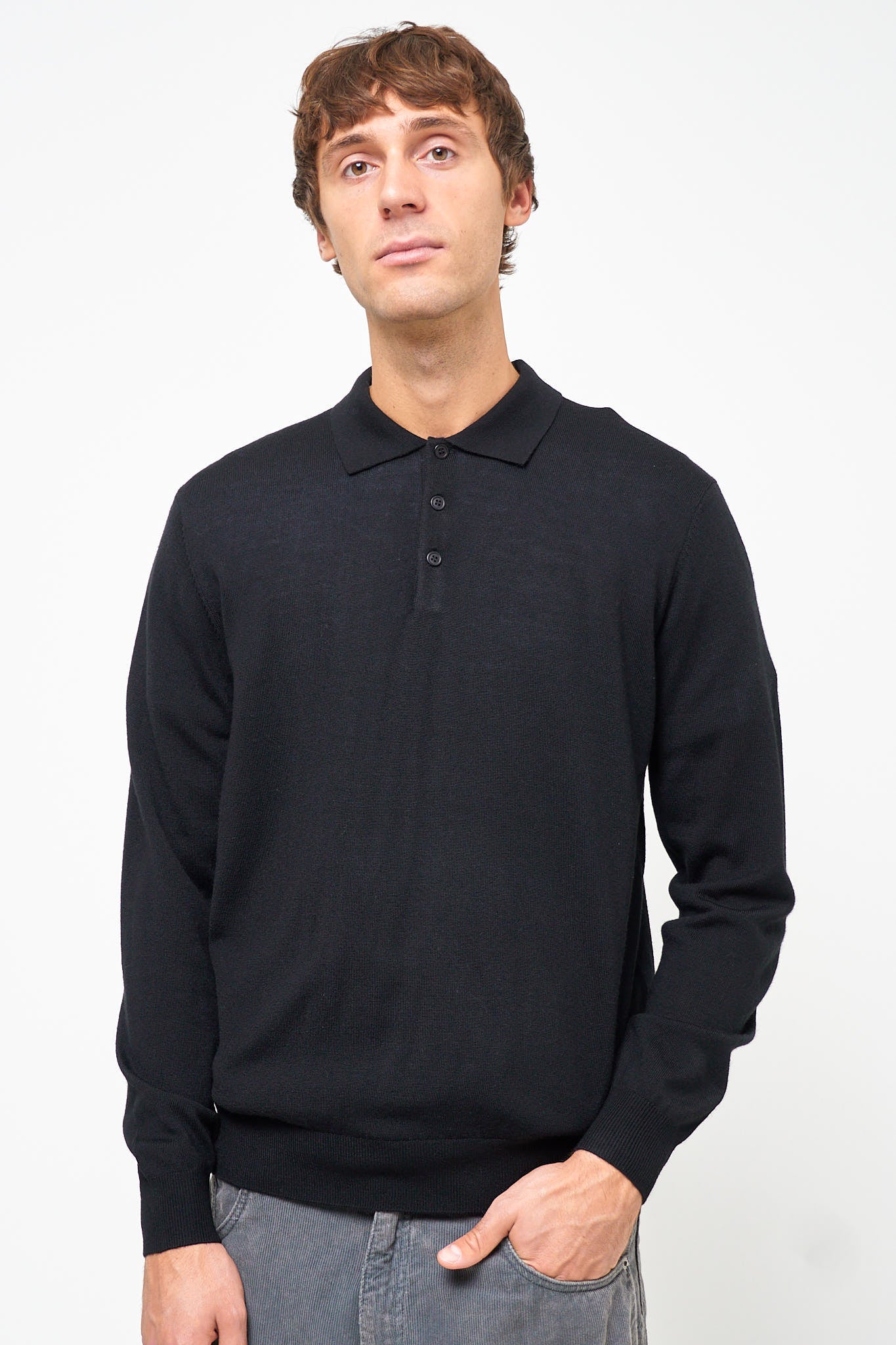 Otto Merino Polo Black - Image 4