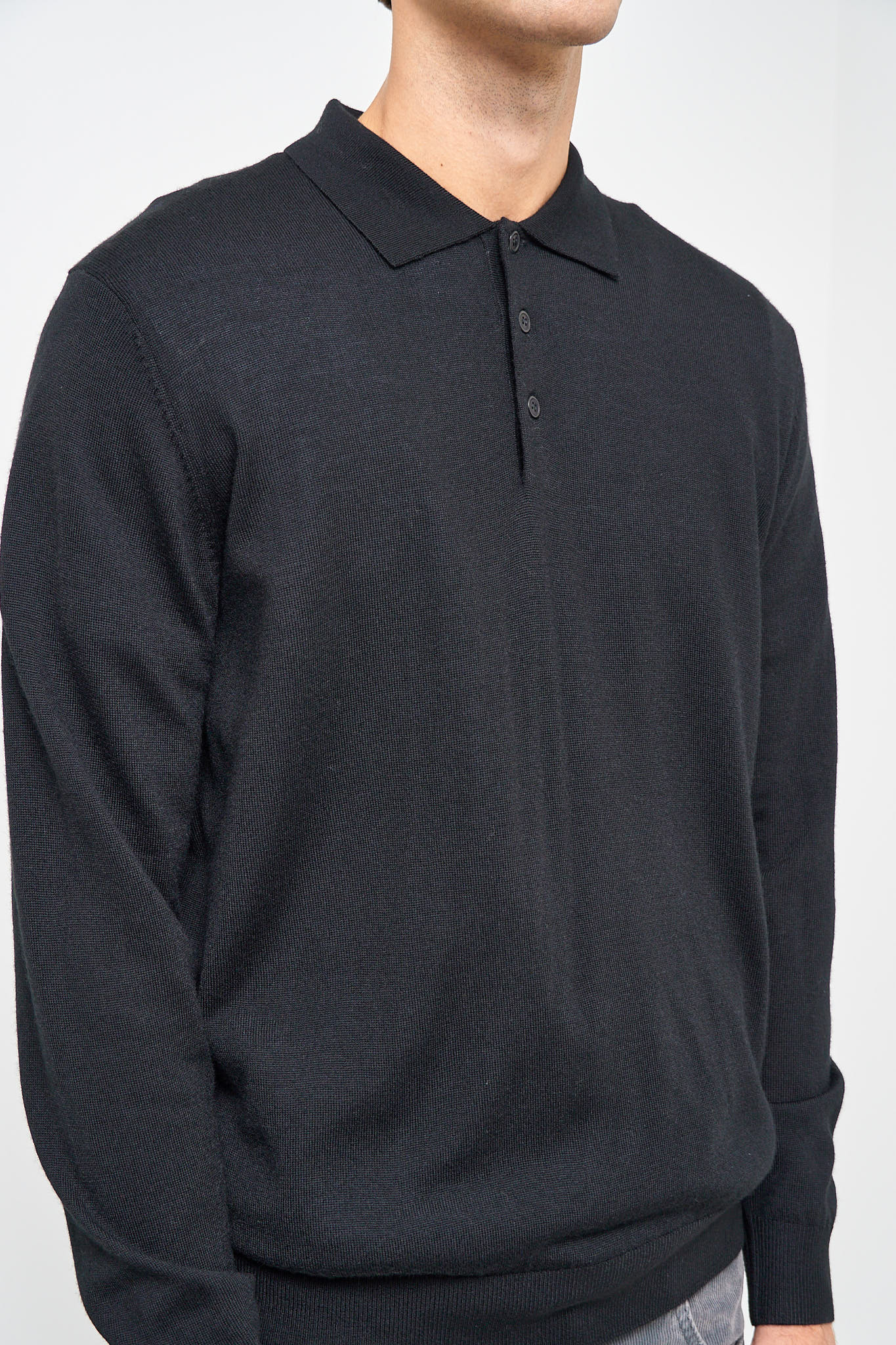 Otto Merino Polo Black - Image 6