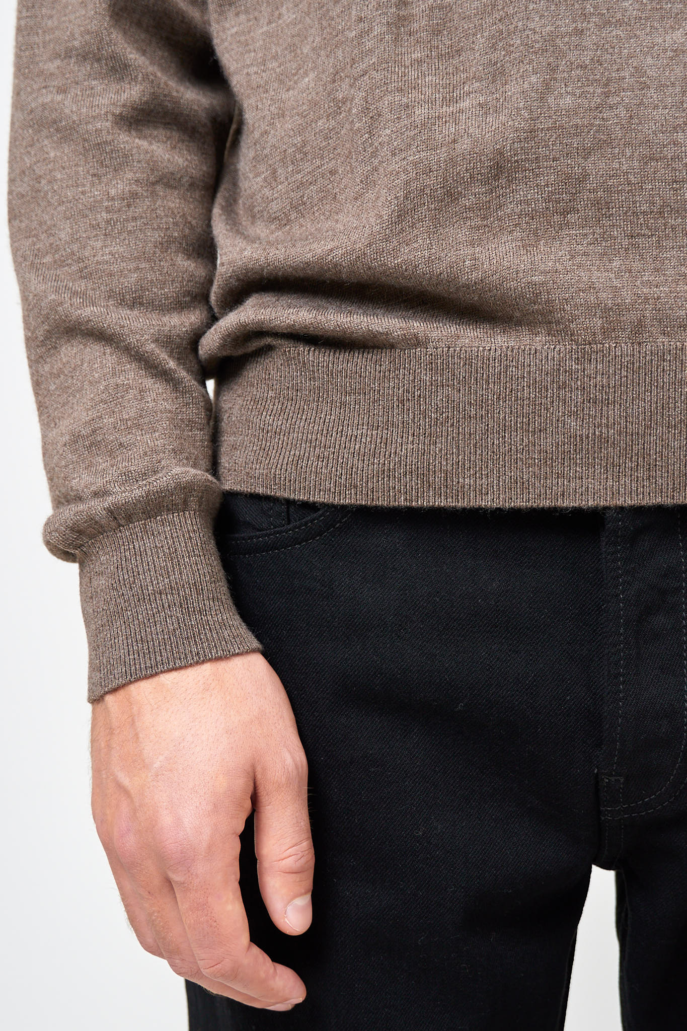 Otto Merino Polo Brown Melange - Image 4