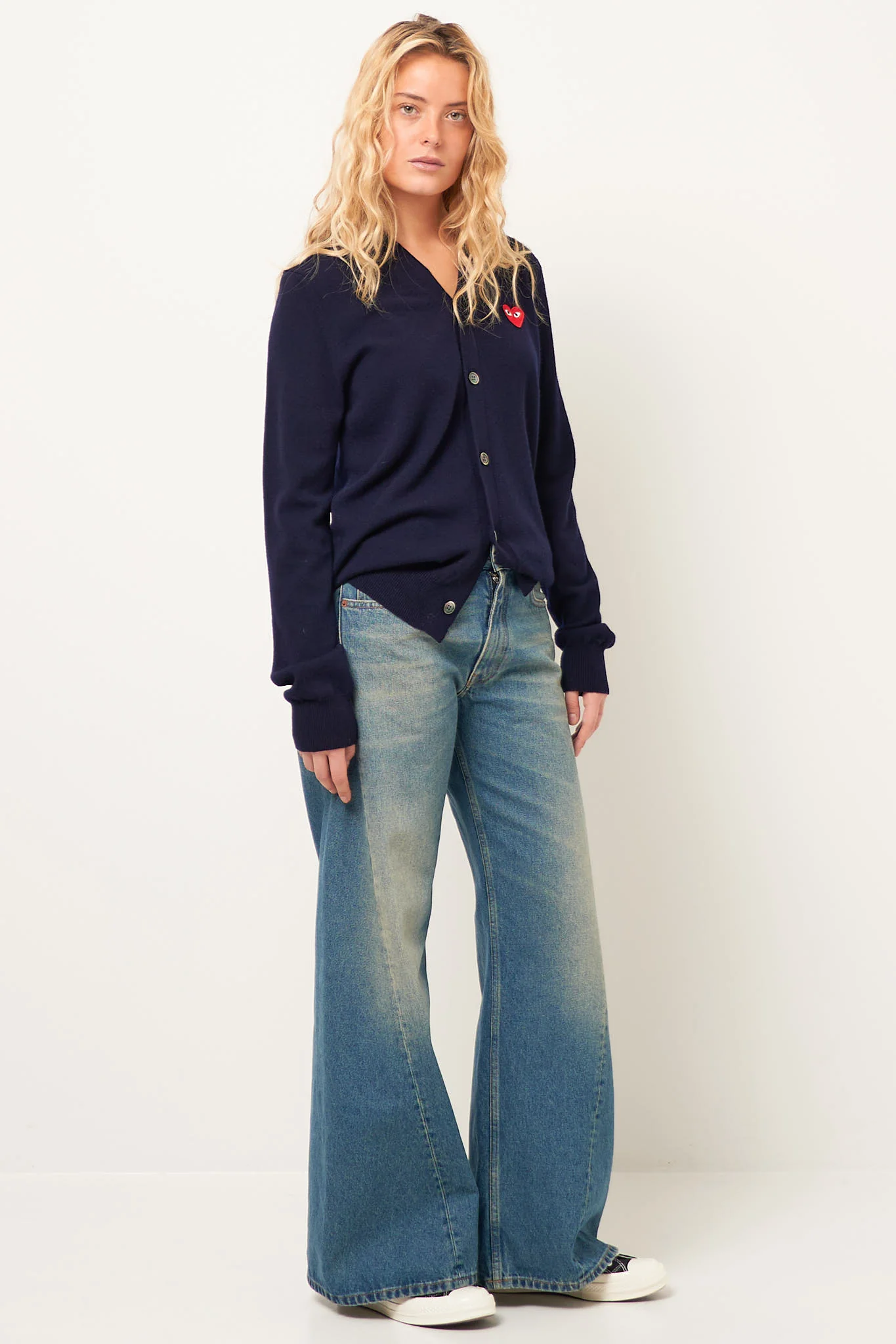 Red Heart Cardigan Navy - Image 2