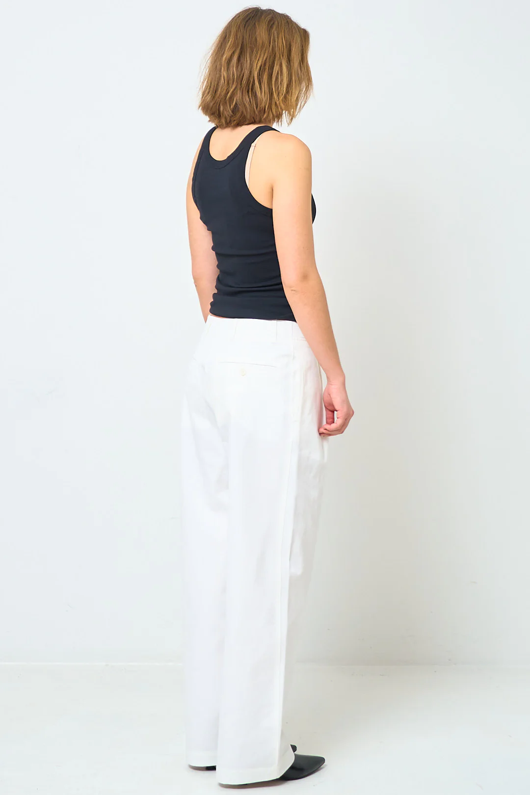 Relaxed Twill Trousers White - Image 6