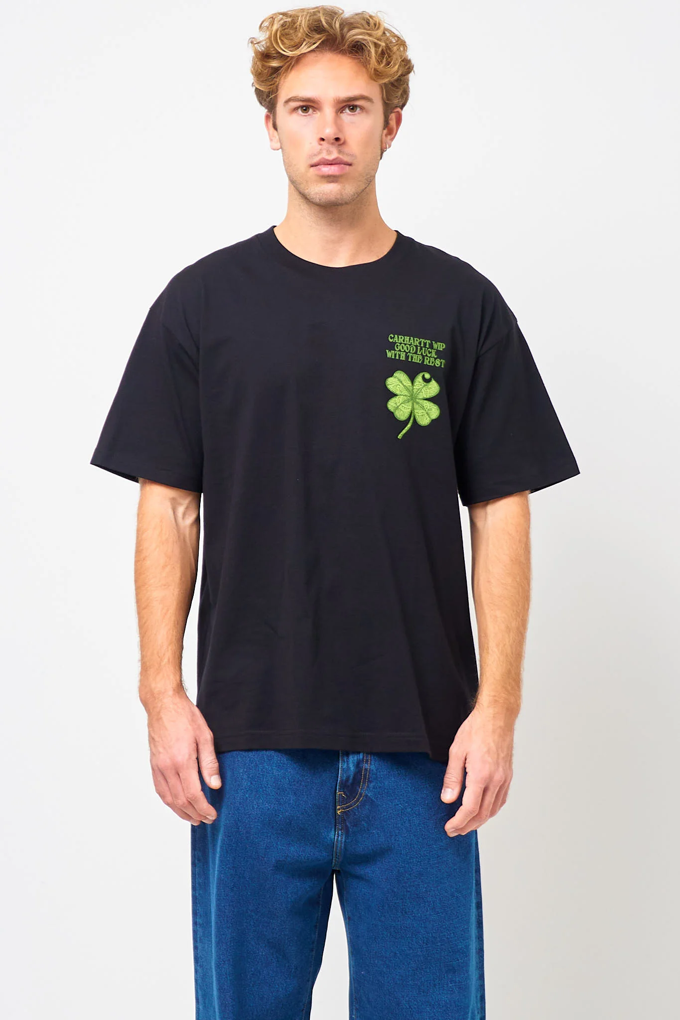 S/S Clover T-Shirt Black - Image 4