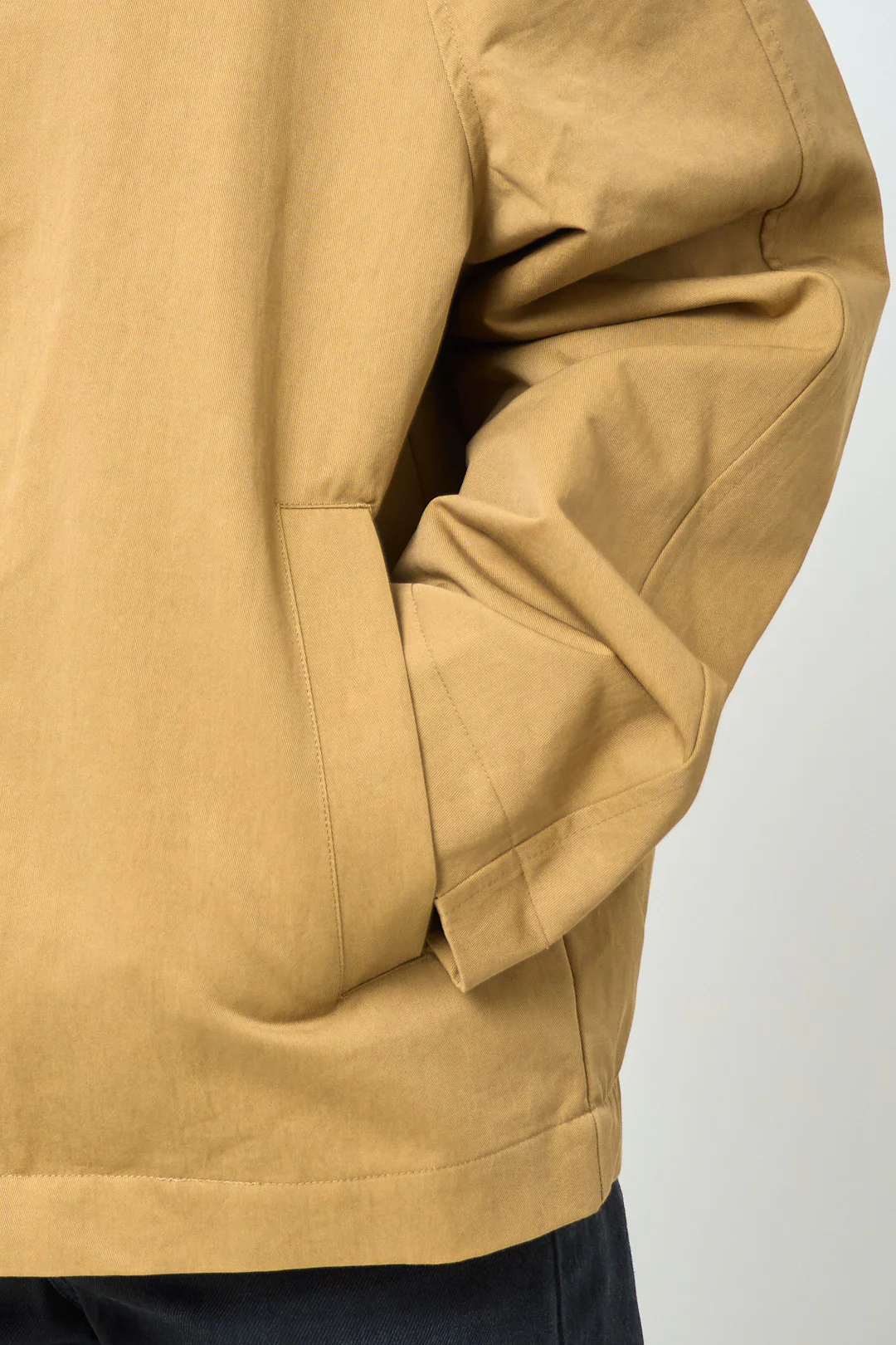 Short Raglan Coat Dark Sand - Image 15