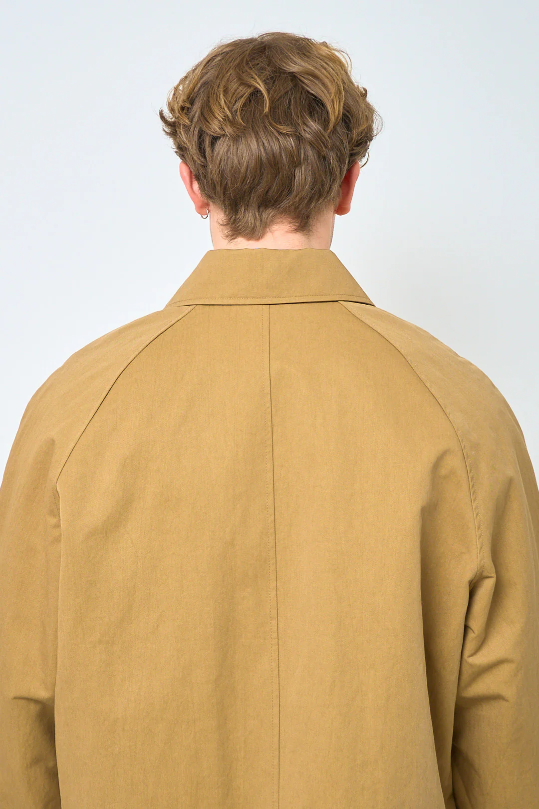Short Raglan Coat Dark Sand - Image 4