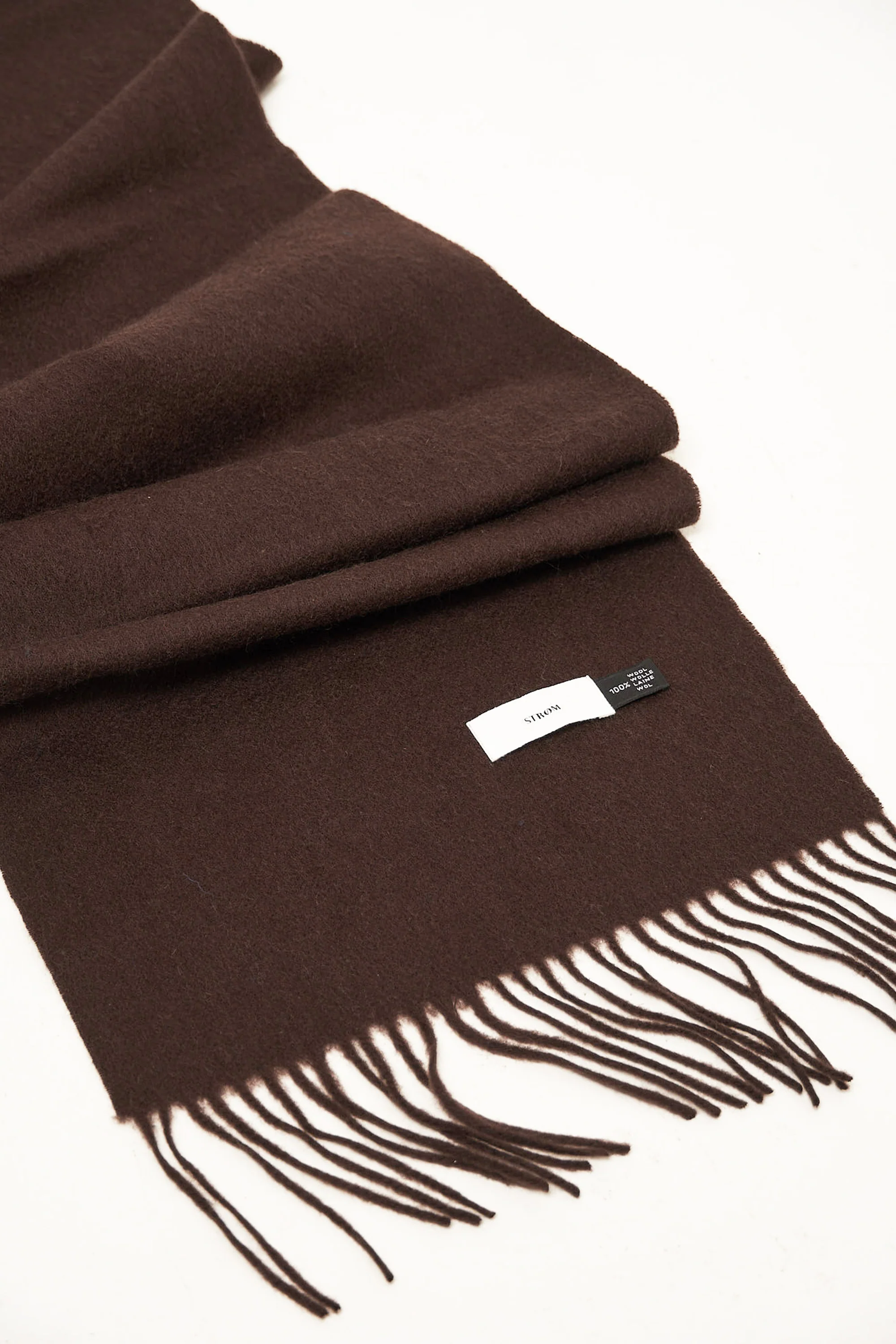Soft Wool Scarf Chocolate Brown - Image 3