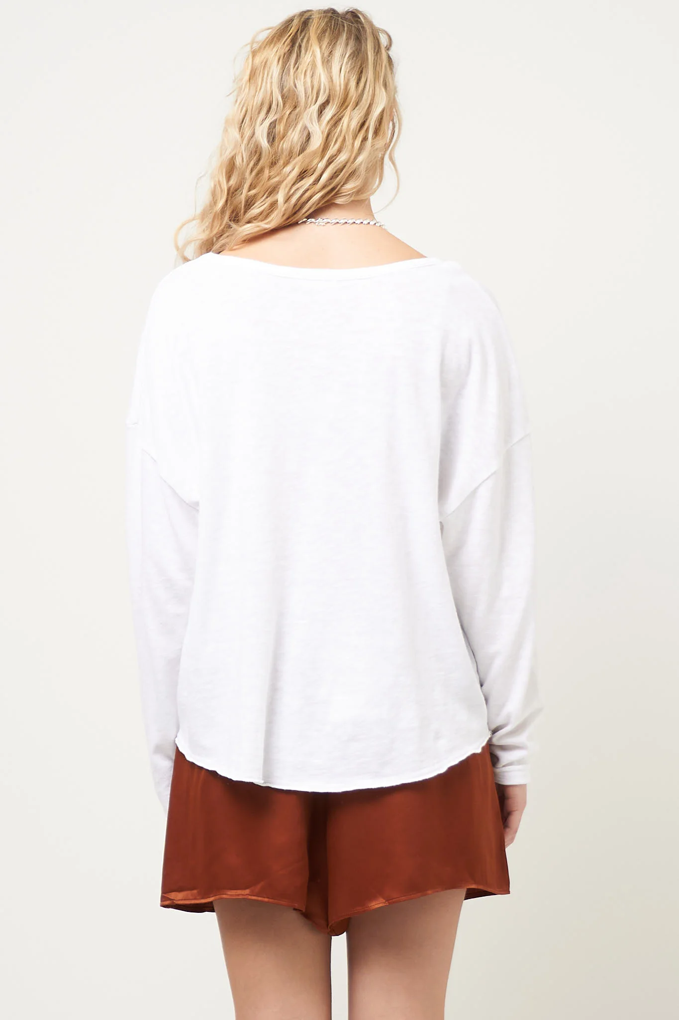 Sonoma L/S V-Neck T-Shirt White - Image 4