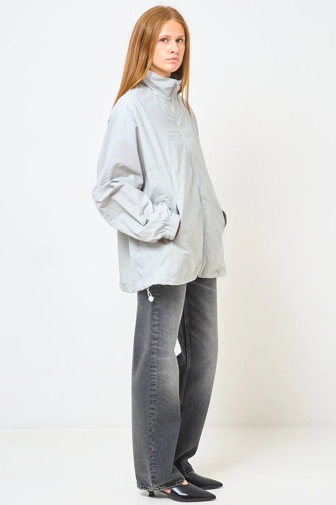 Zip Up Sportsjacket Grey - Image 3