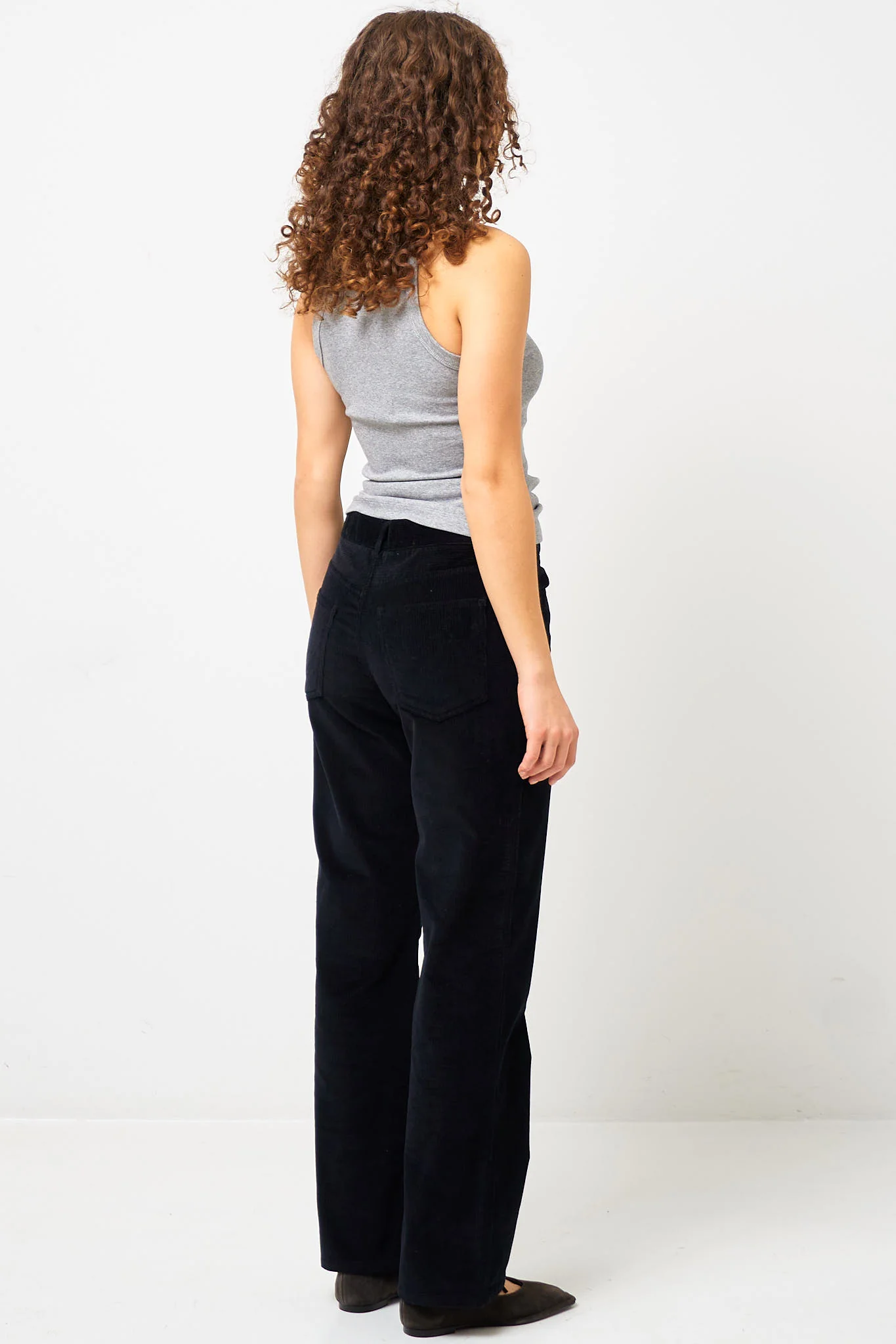 Straight Cord Trousers Black - Image 5