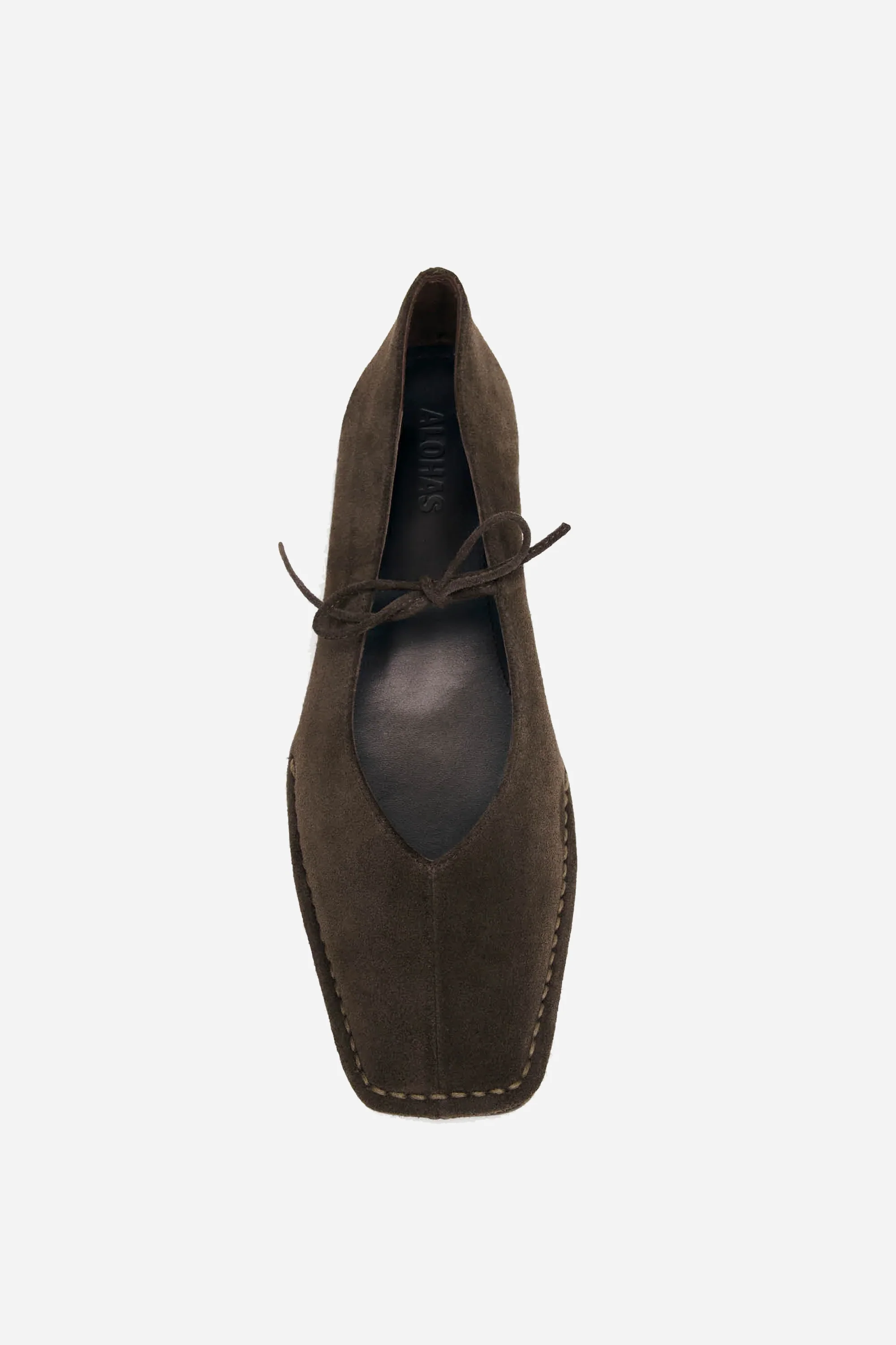Sway Suede Ballet Flats Coffee Brown - Image 3