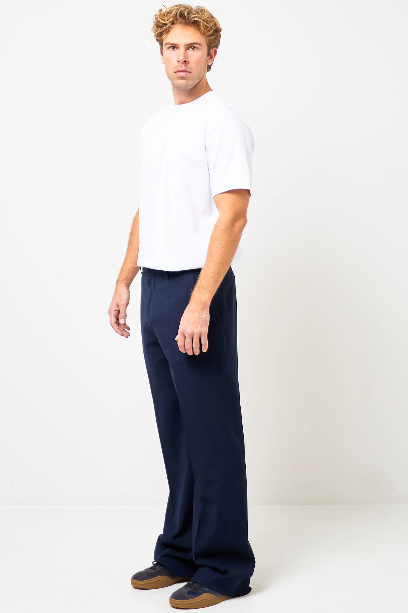 Tailored Trousers Navy - Image 3