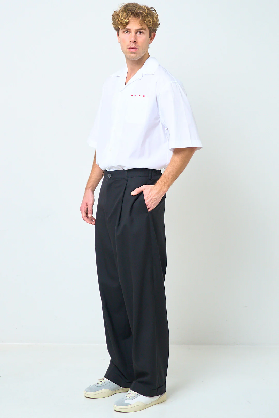 Tropical Wool Pants Black - Image 4