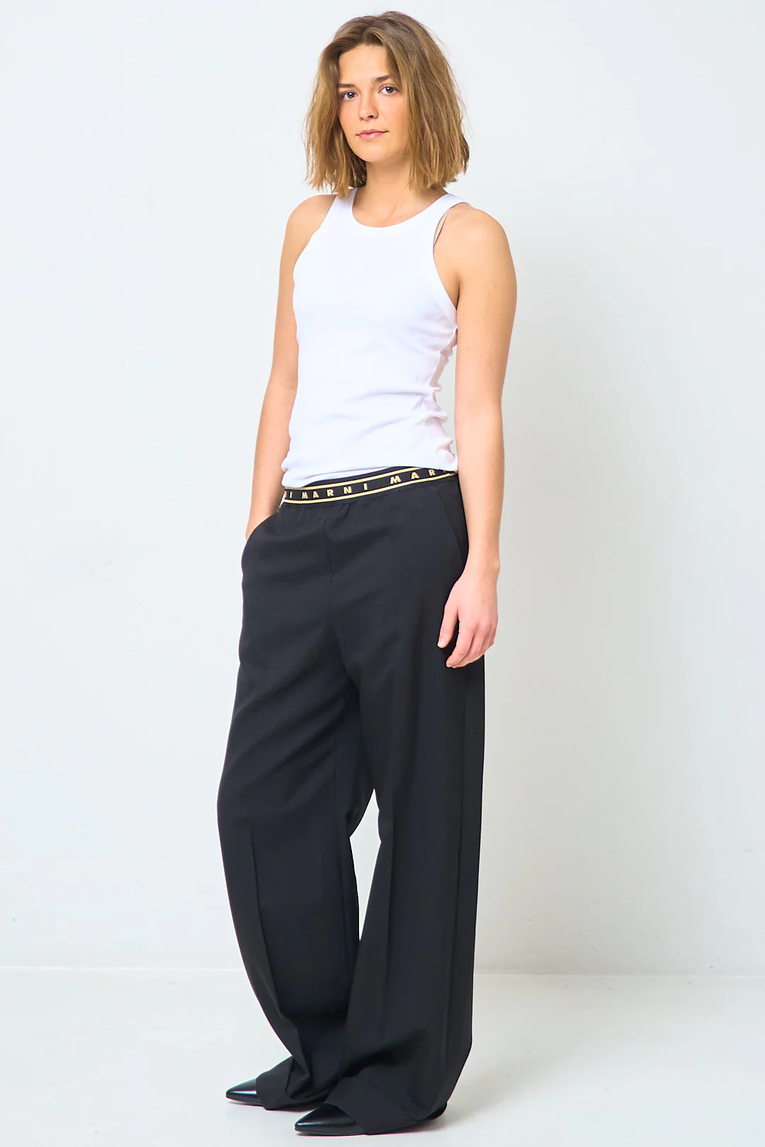 Tropical Wool Trousers Black - Image 4