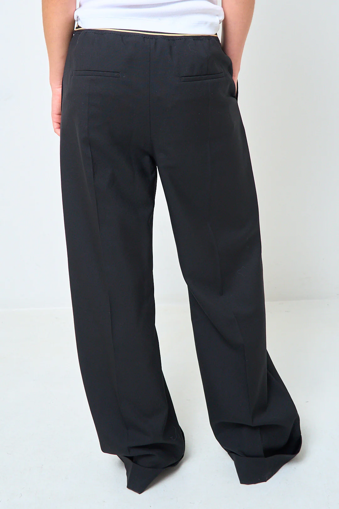 Tropical Wool Trousers Black - Image 6