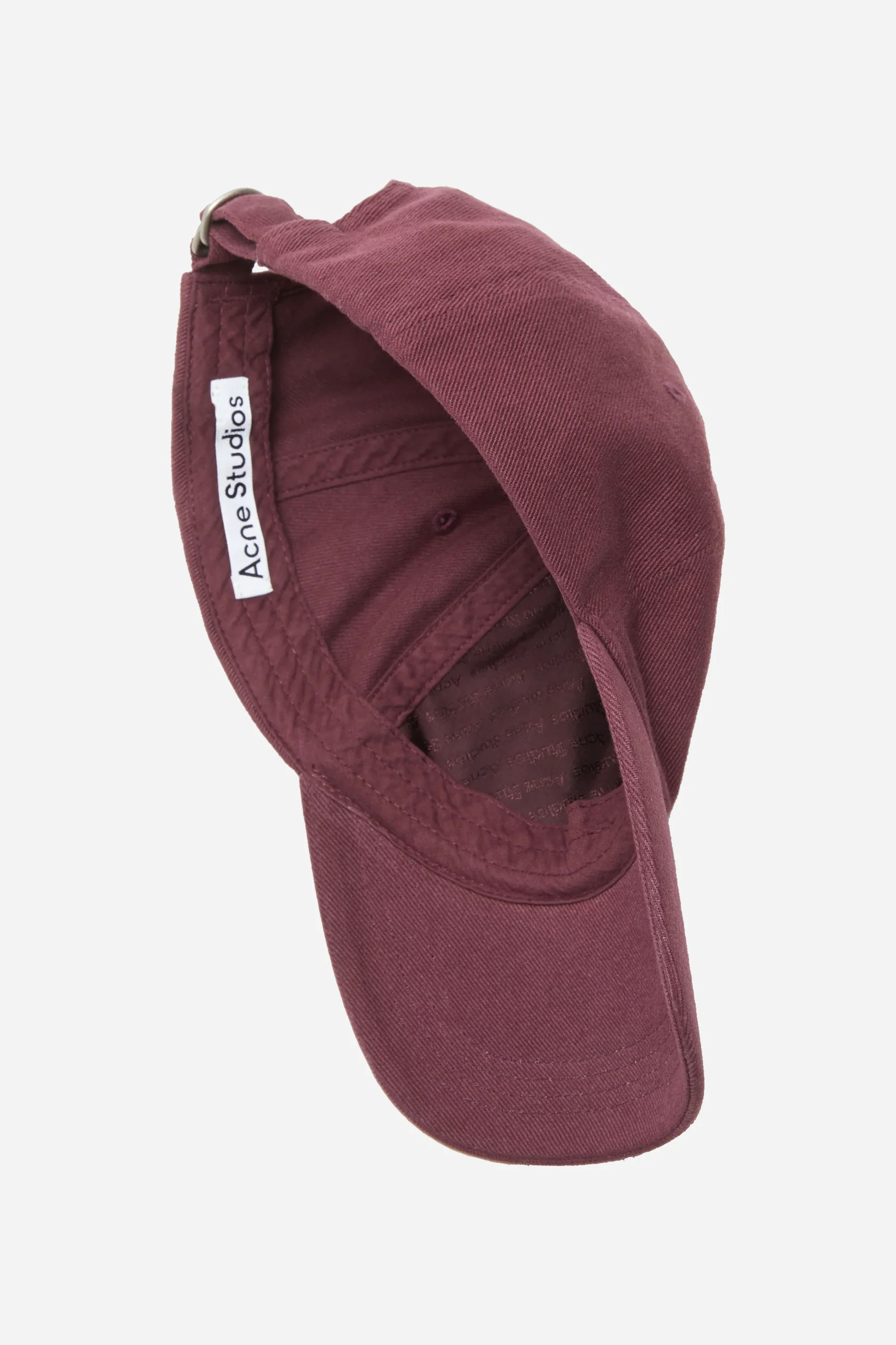 Twill Logo Cap Burgundy - Image 2