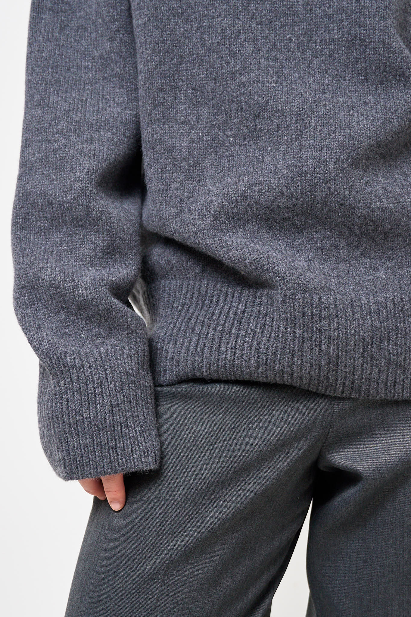 Visse Roll Neck Sweater Anthracite Grey - Image 4