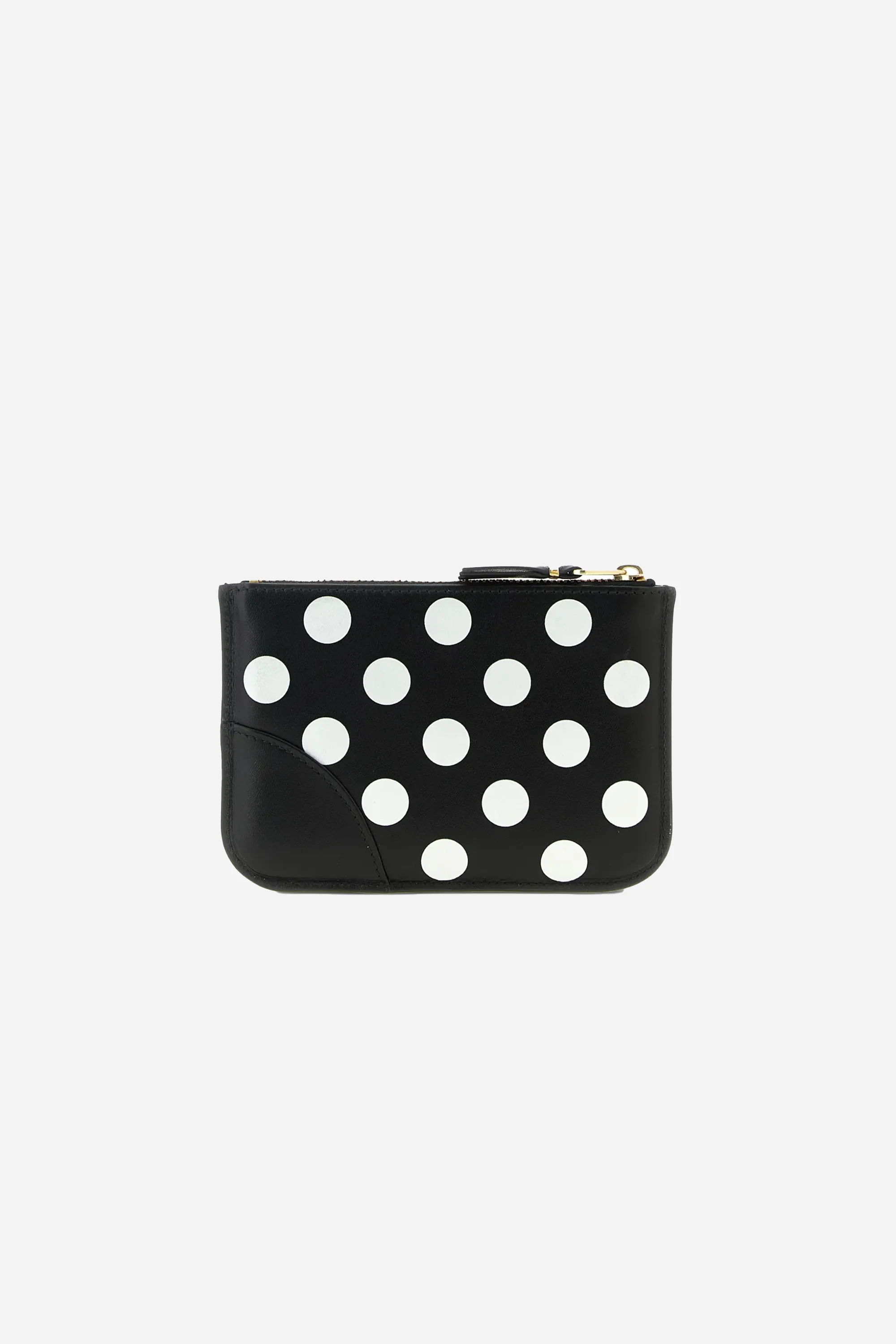 Wallet Polka Dot Printed Zip Pouch Black Medium - Image 2