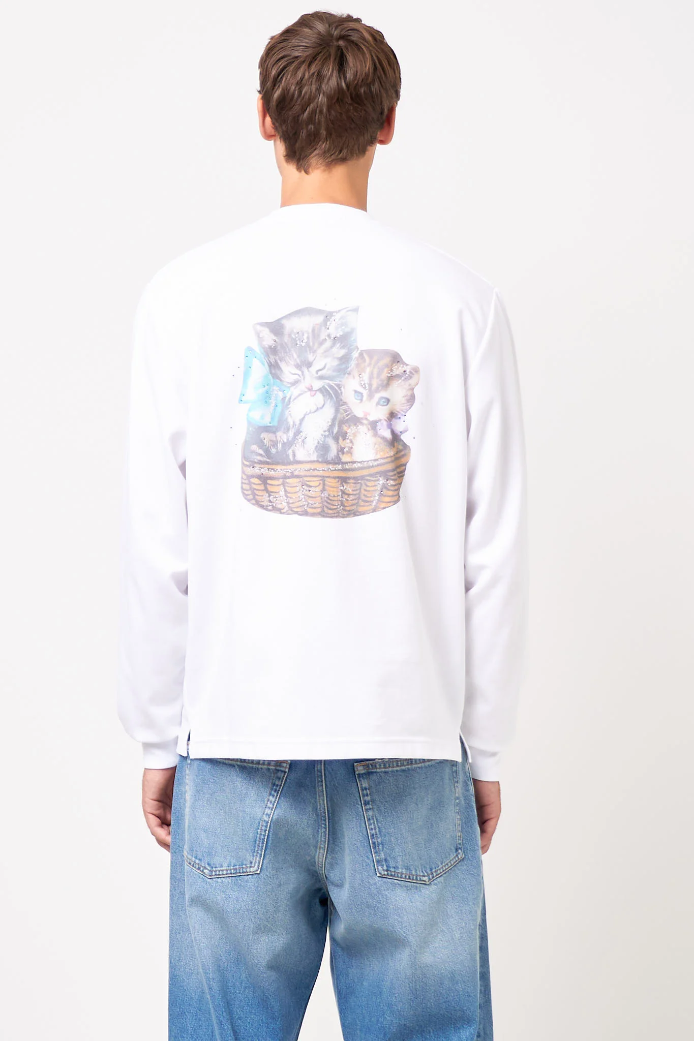 Wanna See My Kitty Cat L/S T-Shirt White - Image 5