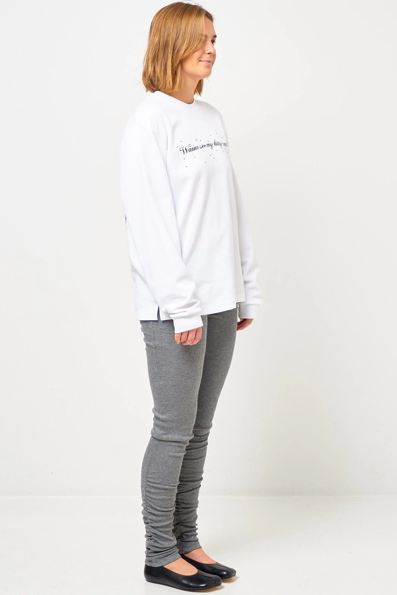 Wanna See My Kitty Cat L/S T-Shirt White - Image 8