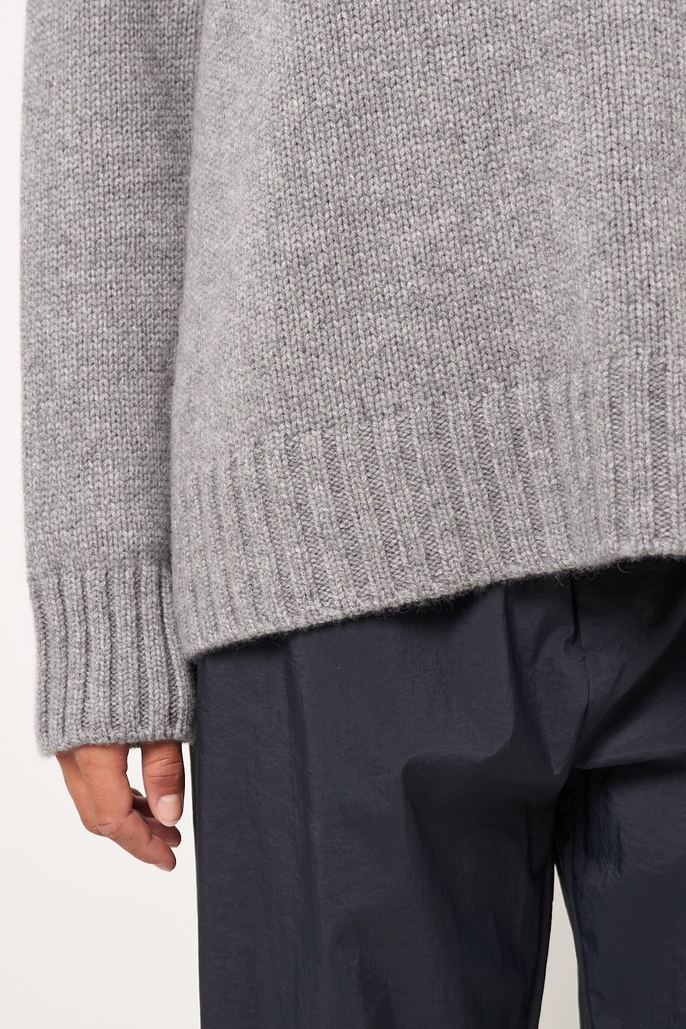 Wega Cashmere Sweater City Grey Melange - Image 3