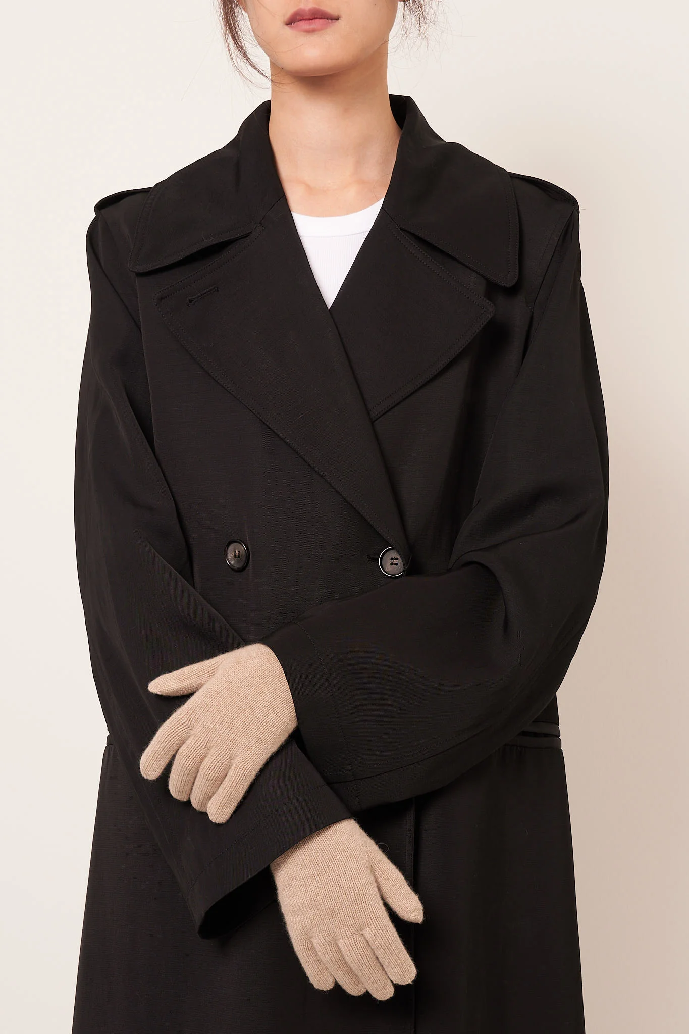 Whitney Cashmere Gloves Beige - Image 2