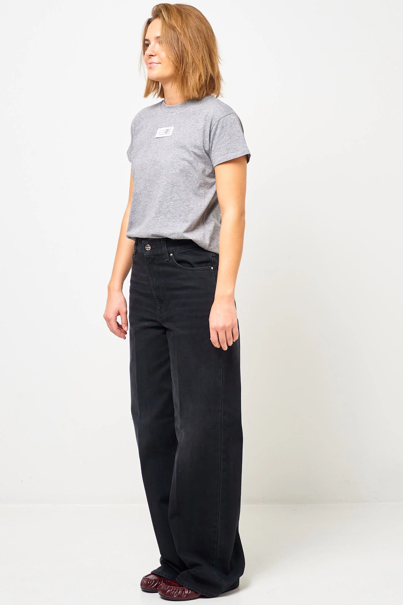 Wide Leg Denim Faded Black - Image 2