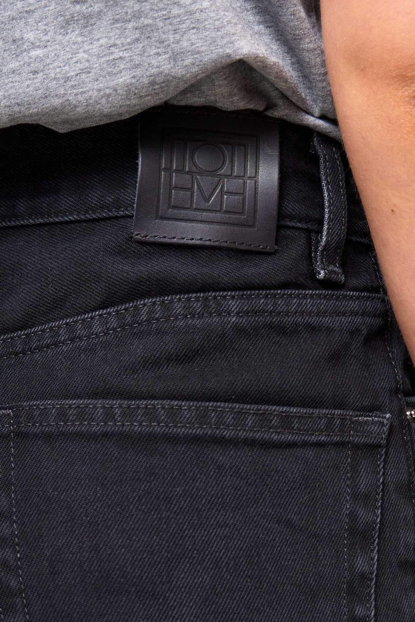 Wide Leg Denim Faded Black - Image 3