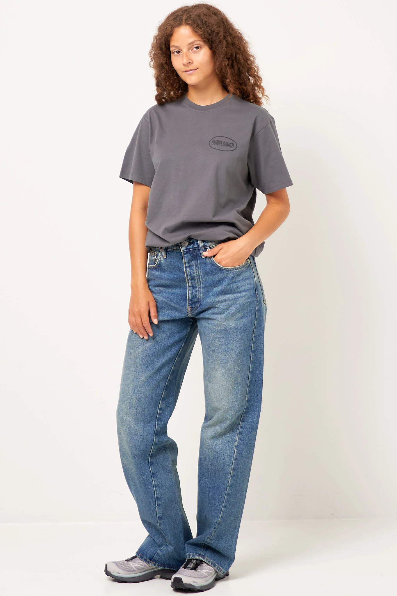 Wide Twist Jeans Dark Blue Vintage - Image 2