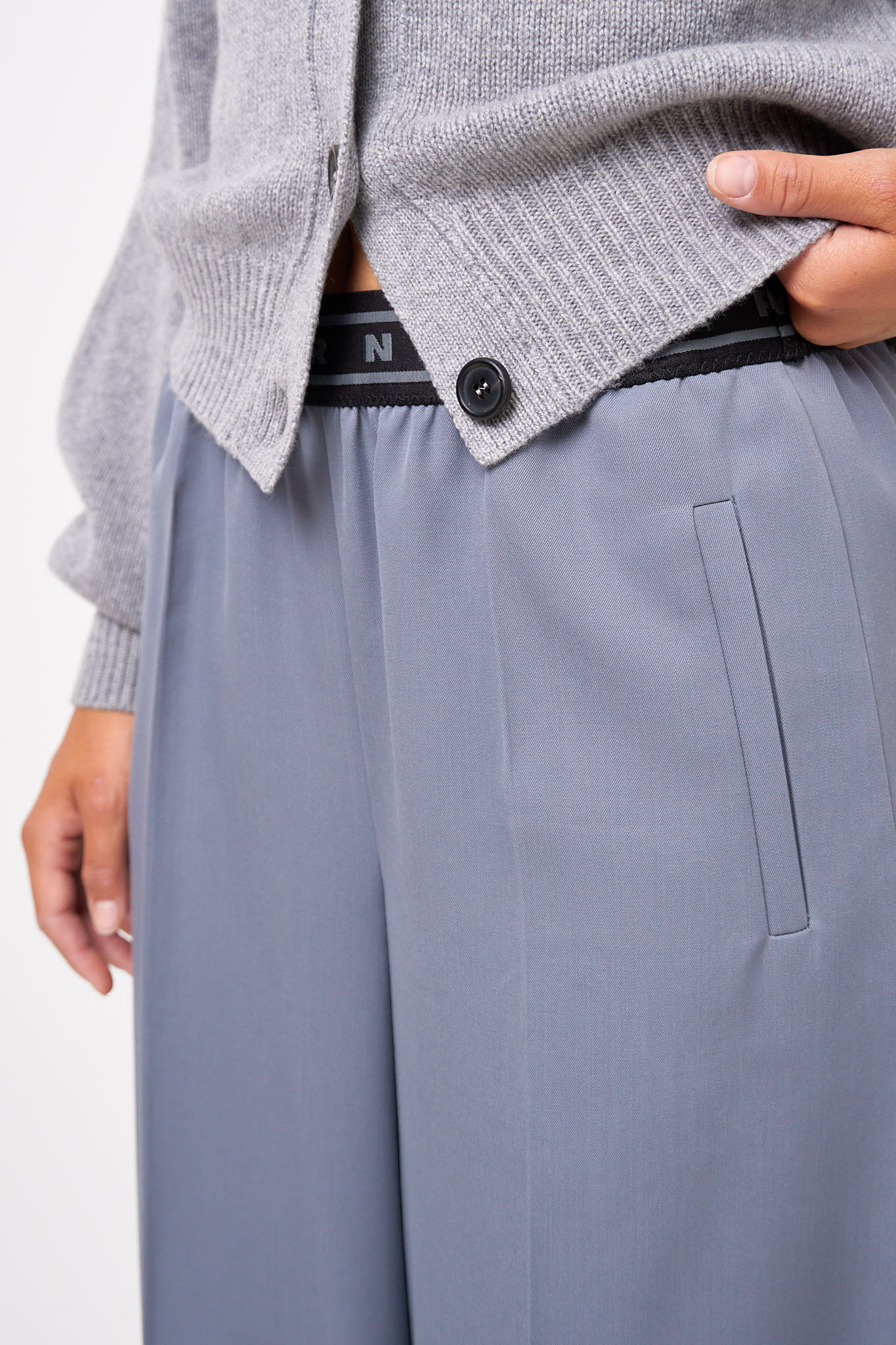 Wool Palazzo Trousers Truffle - Image 3