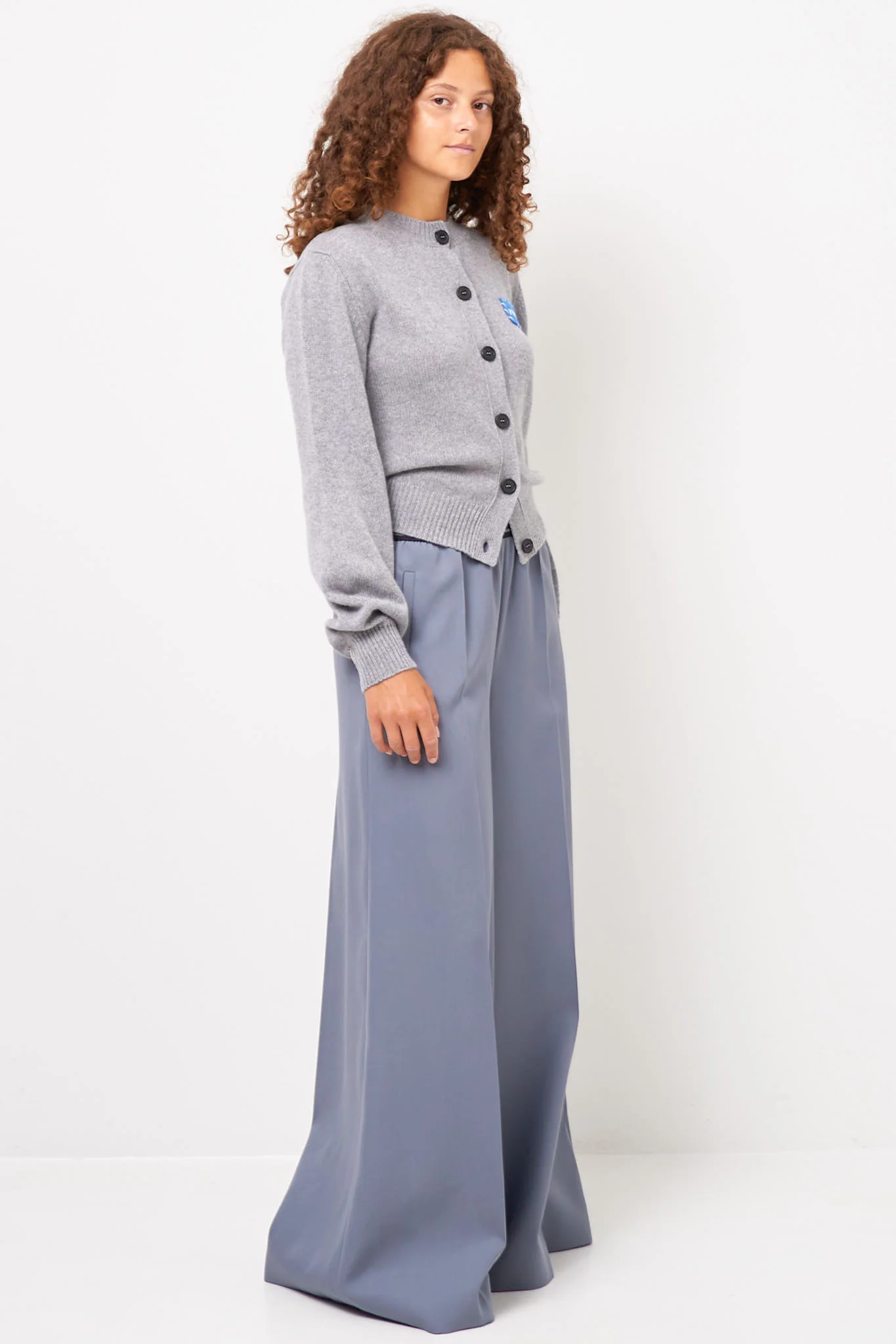 Wool Palazzo Trousers Truffle - Image 4
