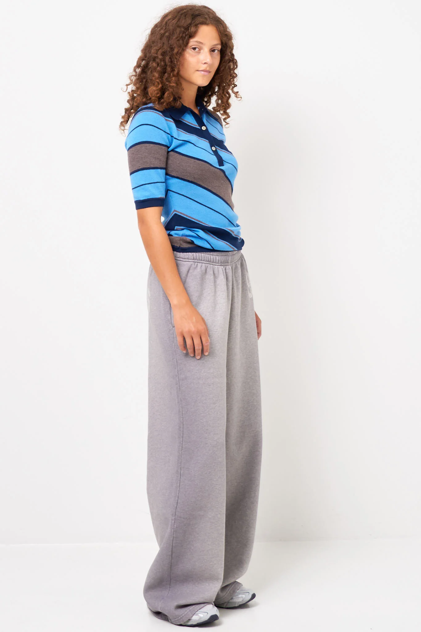 Wool Polo Knit Multi Blue - Image 5