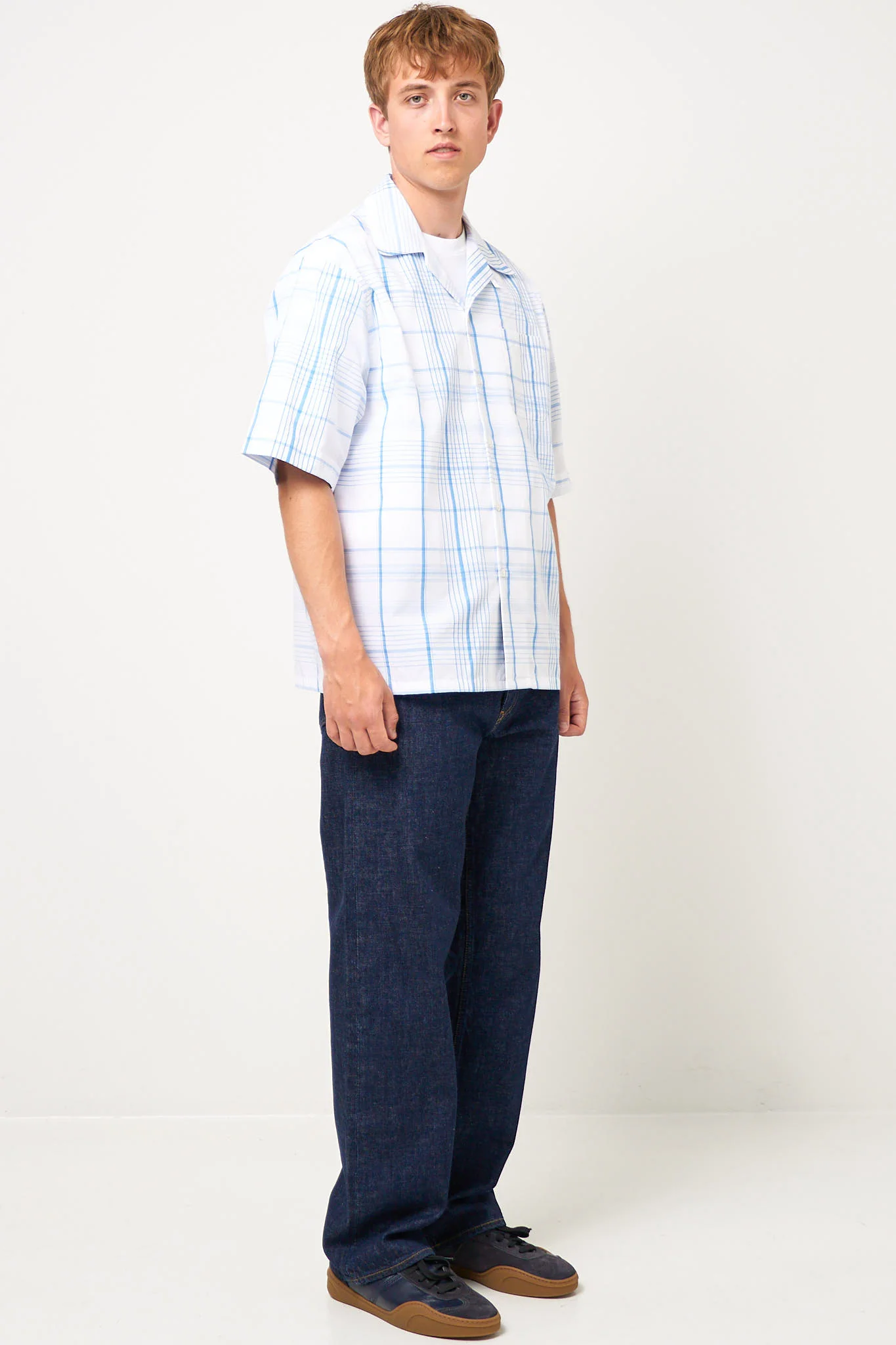 Yarn Dyed Bowling Shirt Lily White - Image 4